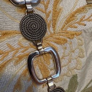 Silver and Bronze Metal Belt